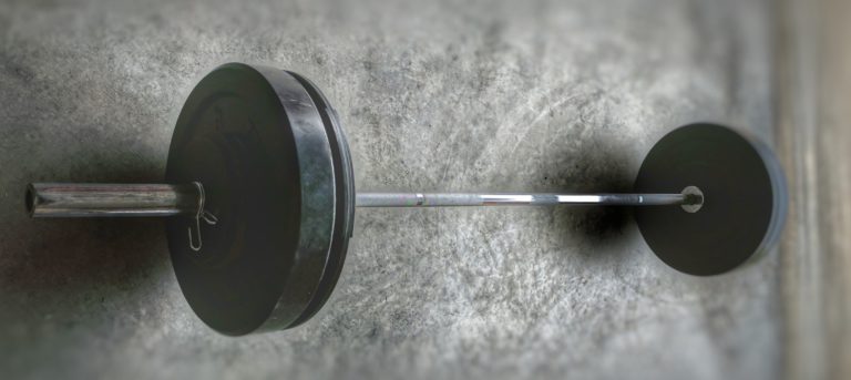 A Barbell and some Bumper Plates