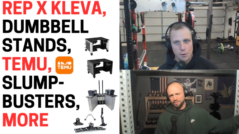 REP X Kleva, Dumbbell Stands, Temu, Slump-Busters, More